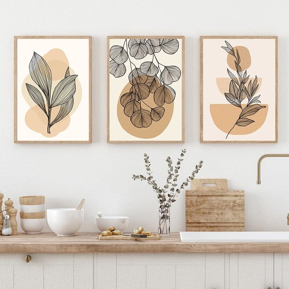 Galeria plakatów na płótnie z liniami i twarzami