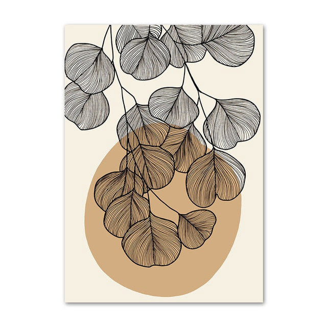 Galeria plakatów na płótnie z liniami i twarzami