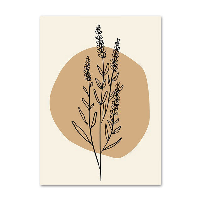 Galeria plakatów na płótnie z liniami i twarzami