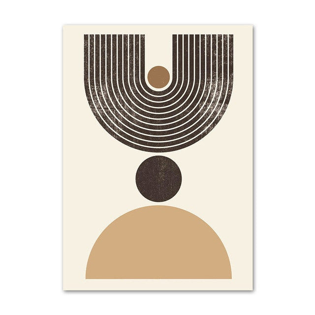 Galeria plakatów na płótnie z liniami i twarzami