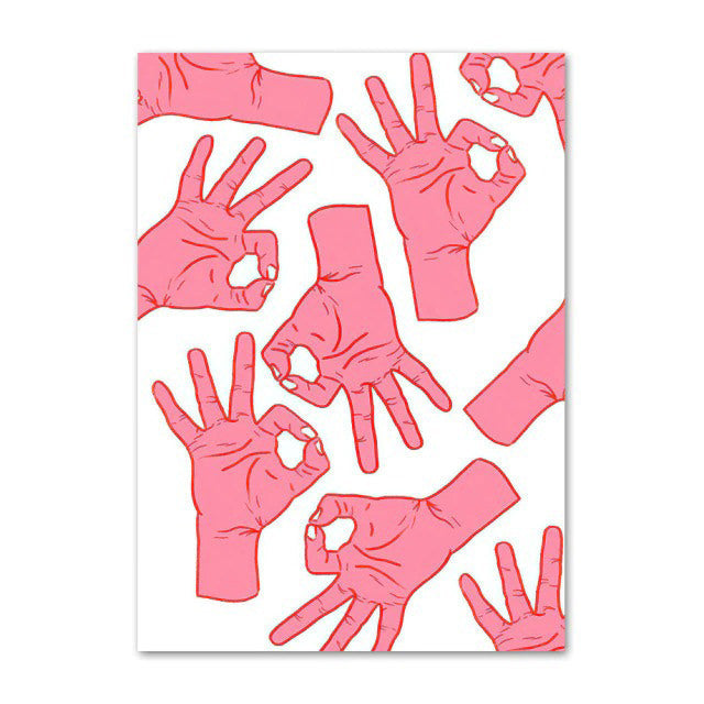 Dziwne azjatyckie plakaty z lampartem na płótnie