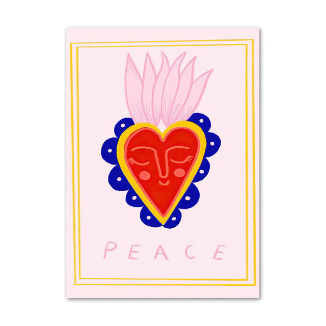 Dziwne azjatyckie plakaty z lampartem na płótnie