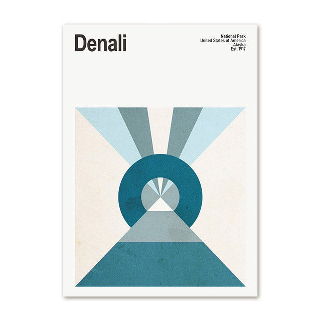 Plakaty na płótnie z abstrakcyjnymi motywami parków narodowych