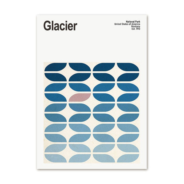 Plakaty na płótnie z abstrakcyjnymi motywami parków narodowych