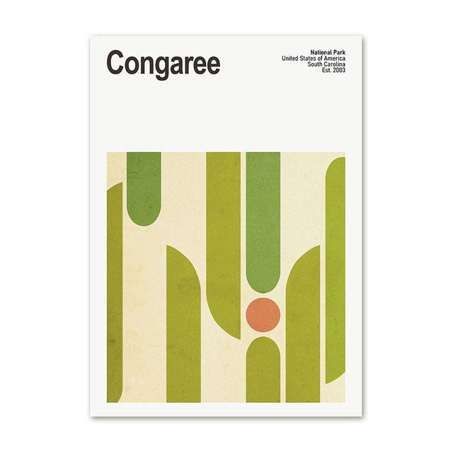 Plakaty na płótnie z abstrakcyjnymi motywami parków narodowych