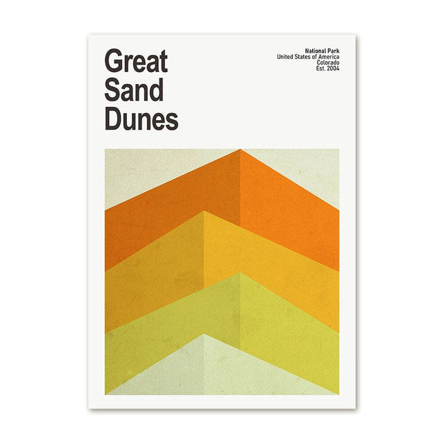 Plakaty na płótnie z abstrakcyjnymi motywami parków narodowych