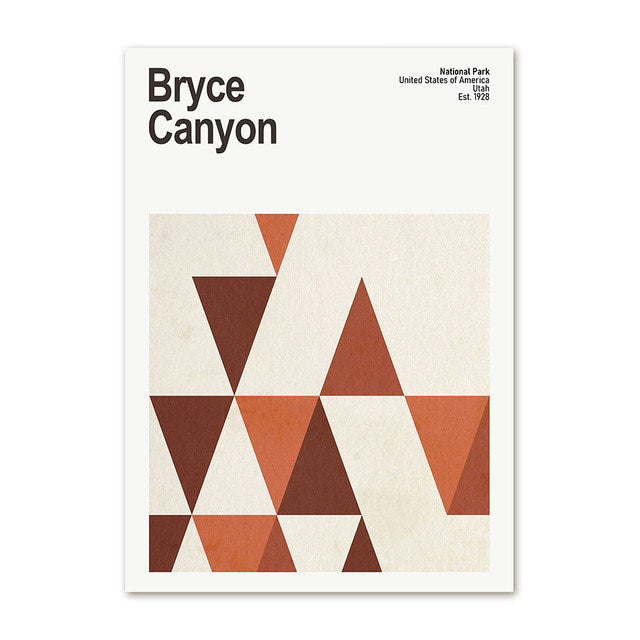 Plakaty na płótnie z abstrakcyjnymi motywami parków narodowych