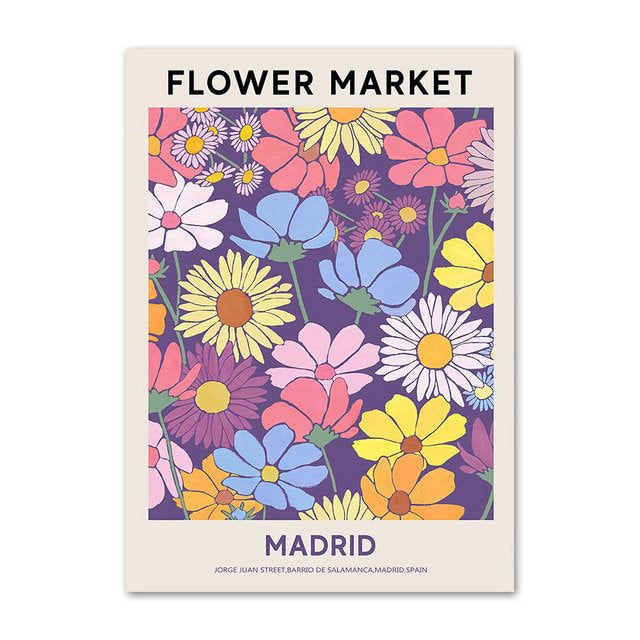 Plakaty na płótnie z motywem Vintage Flower Market