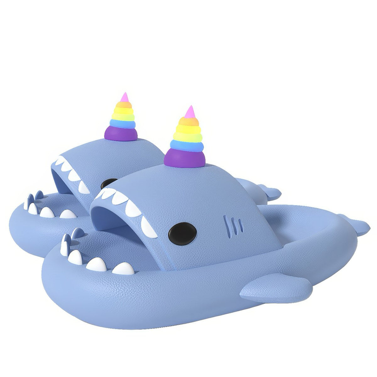 Klapki z motywem rekinów świecące w ciemności