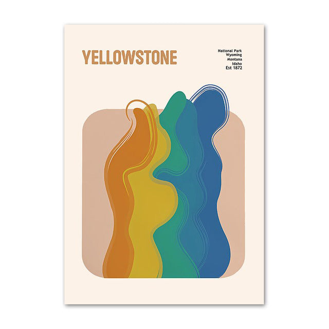 Plakaty na płótnie na ścianę w kolorze jasnopomarańczowym i niebieskim