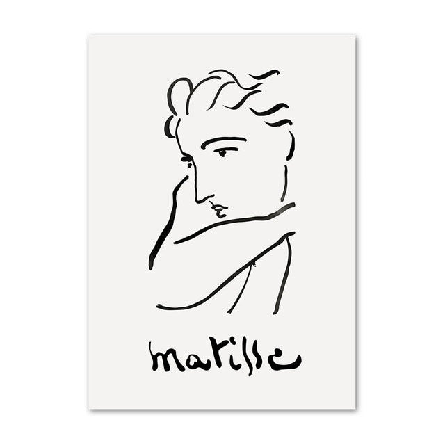 Postery na płótnie z konturami sztuki i cytatami