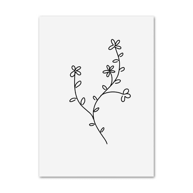 Postery na płótnie z konturami sztuki i cytatami