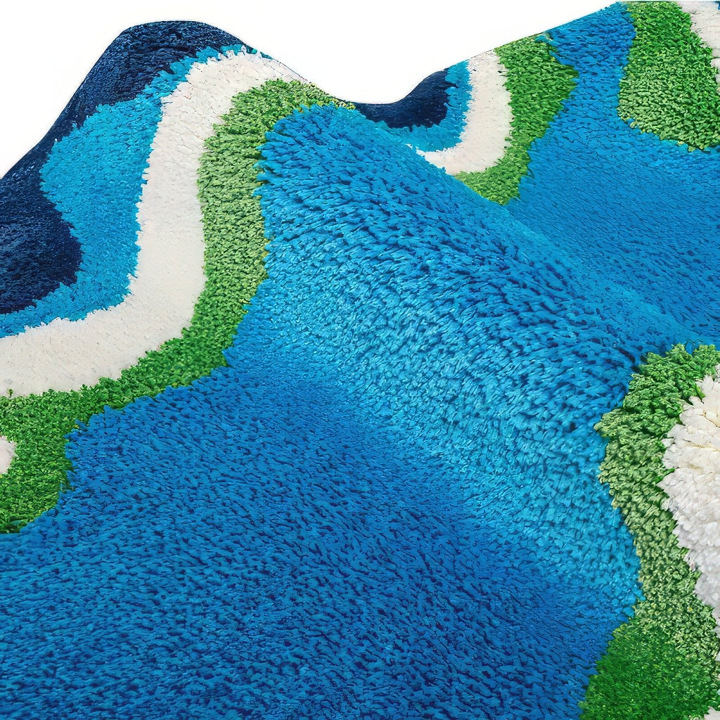 Abstrakcyjny dywanik podłogowy z wypustem typu blob