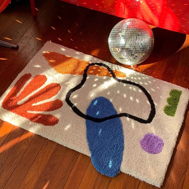 Dywaniki akcentowe z abstrakcyjnymi kształtami