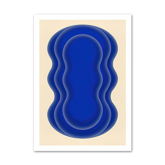 Abstrakcyjne fale na plakatach na płótnie