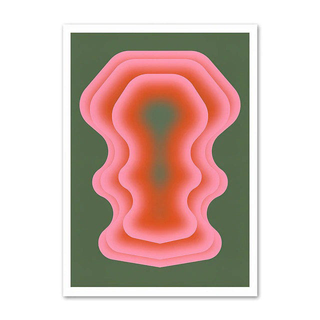 Abstrakcyjne fale na plakatach na płótnie