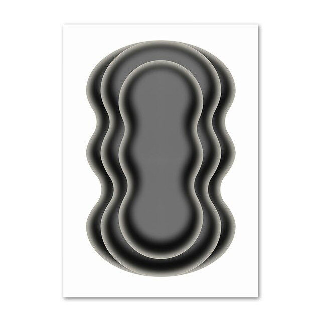 Abstrakcyjne fale na plakatach na płótnie