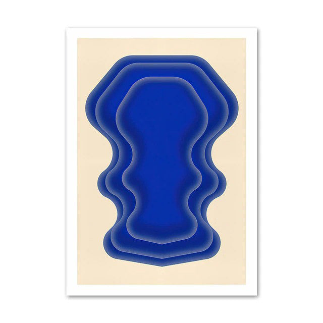 Abstrakcyjne fale na plakatach na płótnie