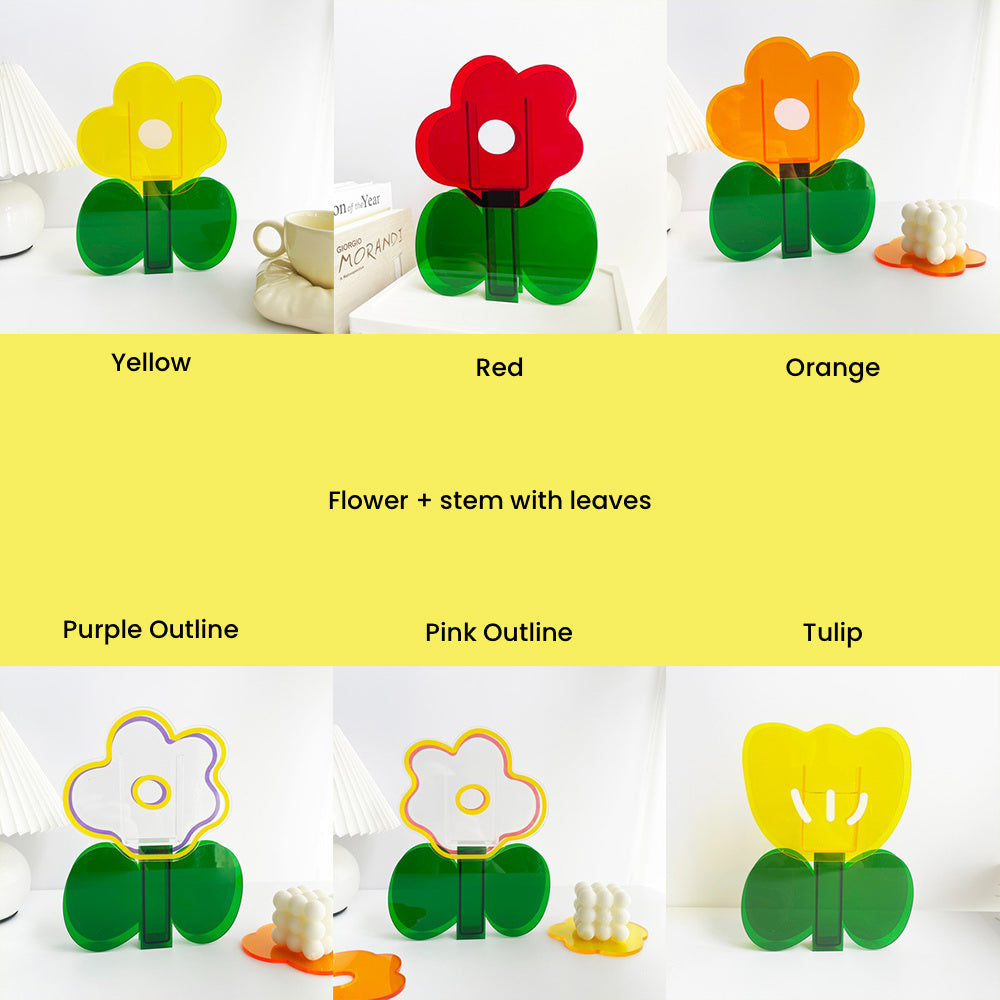 Wazon z akrylu z motywem kwiatowym