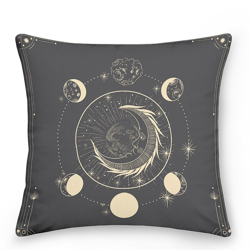 Poduszki na poduszki z motywem Słońca i Księżyca Astro