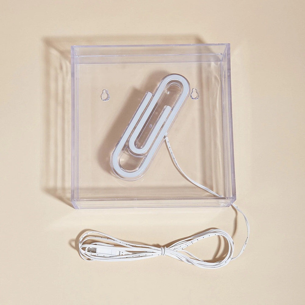 Tablica neonowa z klipem do papieru LED