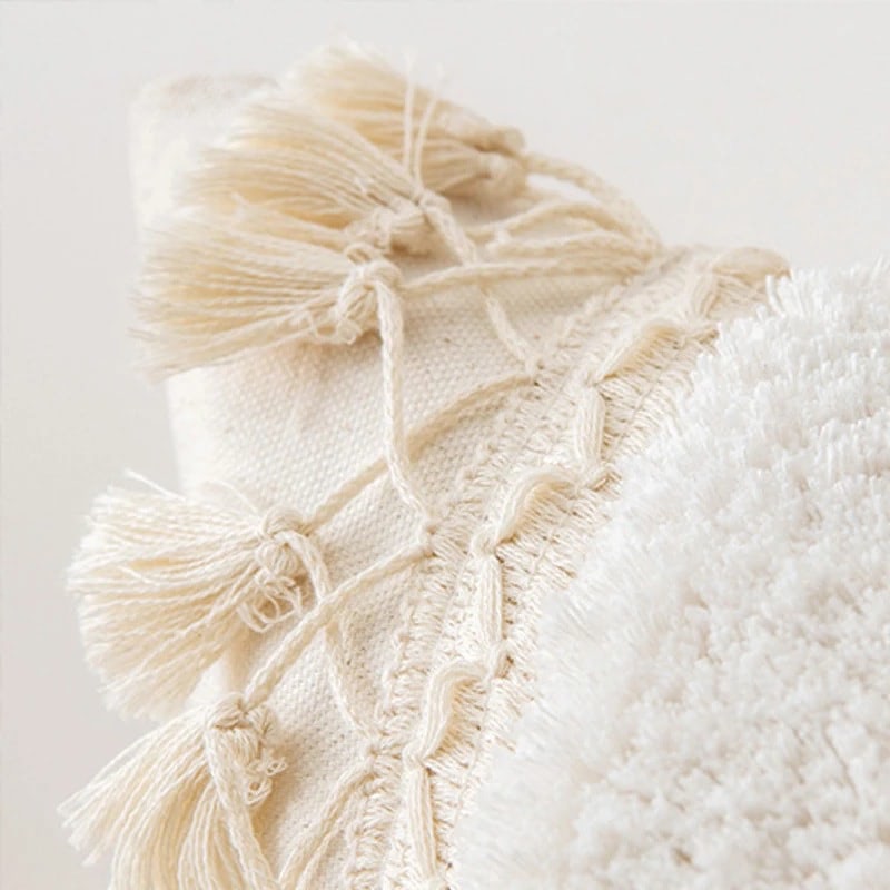 Pokrowiec na poduszkę z frędzlami w stylu boho z frędzlami