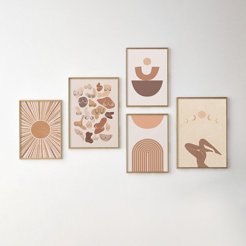 Plakaty na płótnie w stylu boho abstrakcyjnym