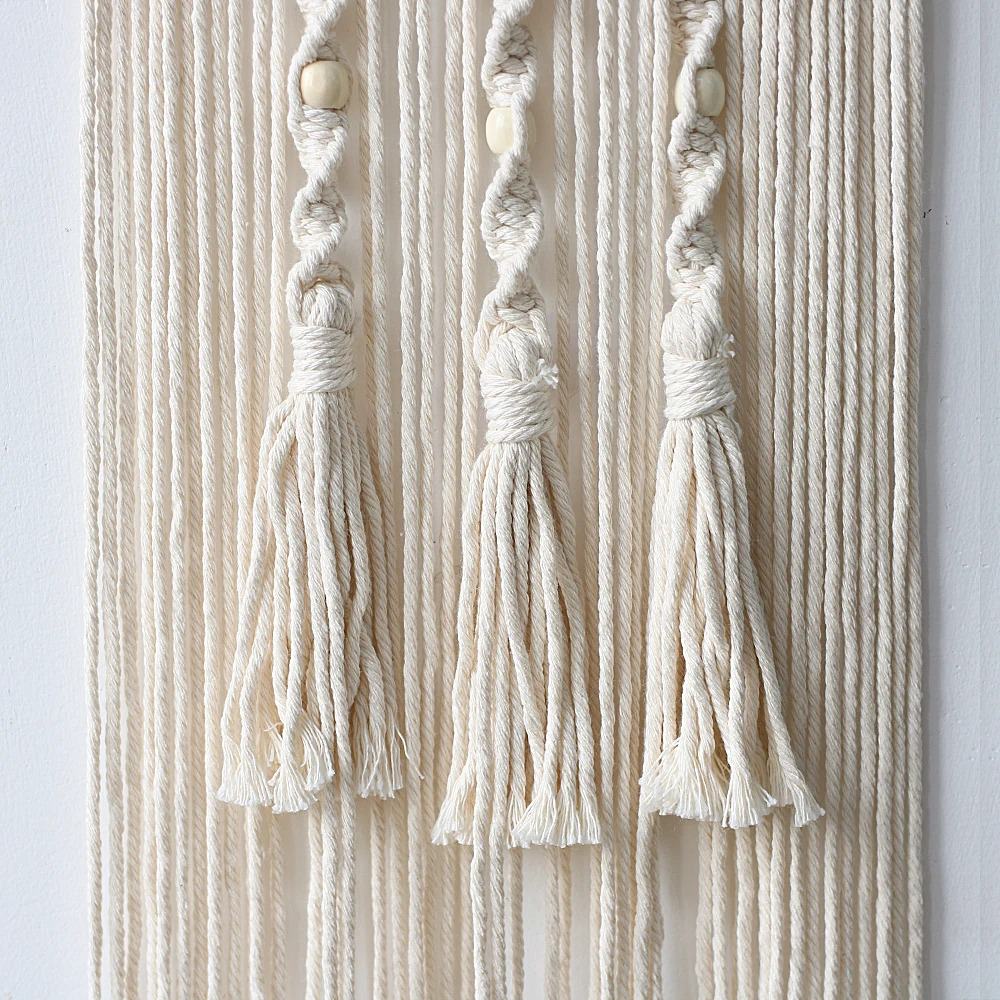 Boho Kiwki na ścianę z makramy Księżyc