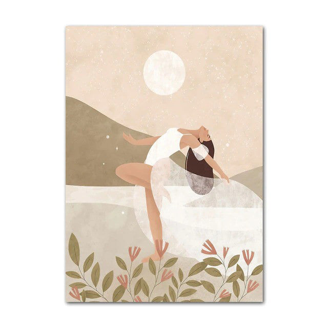 Marokańska Dziewczyna Plakaty z Płótna Boho