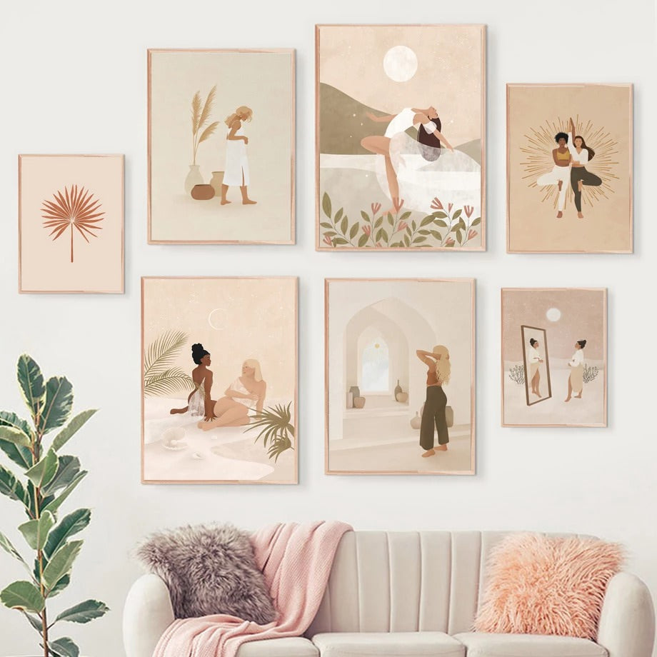 Marokańska Dziewczyna Plakaty z Płótna Boho