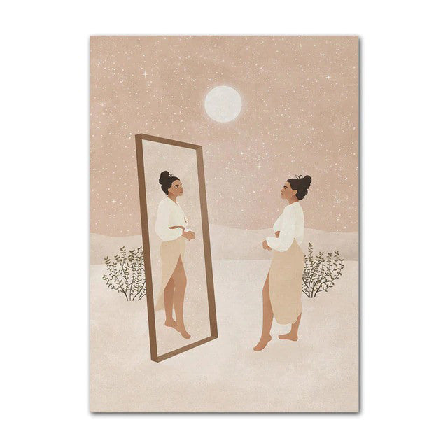 Marokańska Dziewczyna Plakaty z Płótna Boho