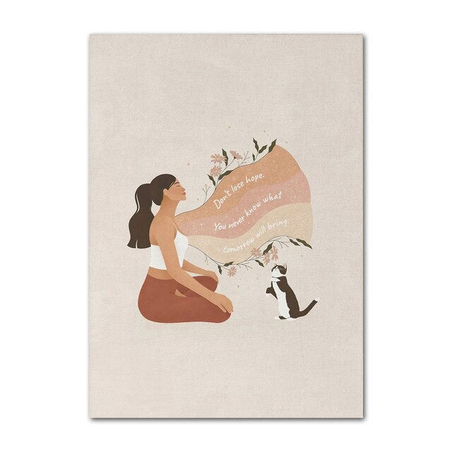 Marokańska Dziewczyna Plakaty z Płótna Boho