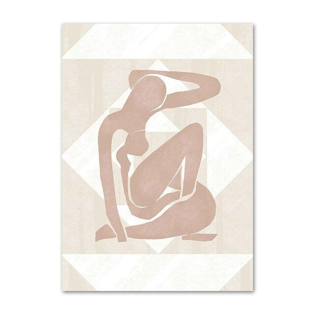 Plakaty na płótnie w stylu boho z akwarelowym wzorem