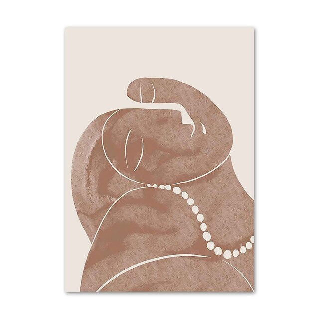 Plakaty na płótnie w stylu boho z akwarelowym wzorem