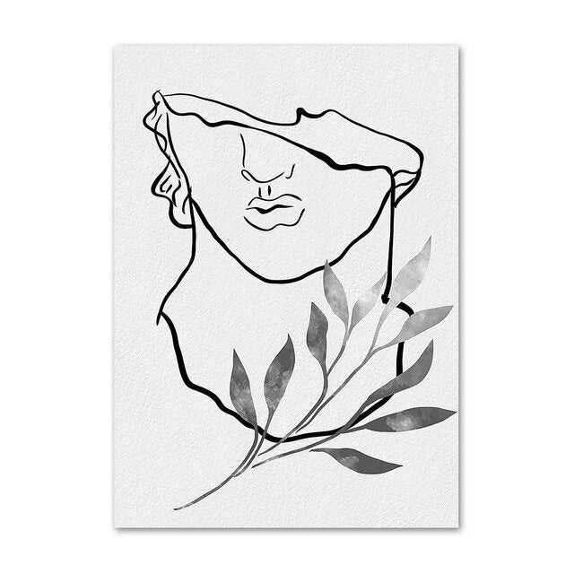 Plakaty na płótnie w stylu boho z akwarelowym wzorem