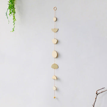 Dekoracja ścienna z fazami księżyca z drewna
