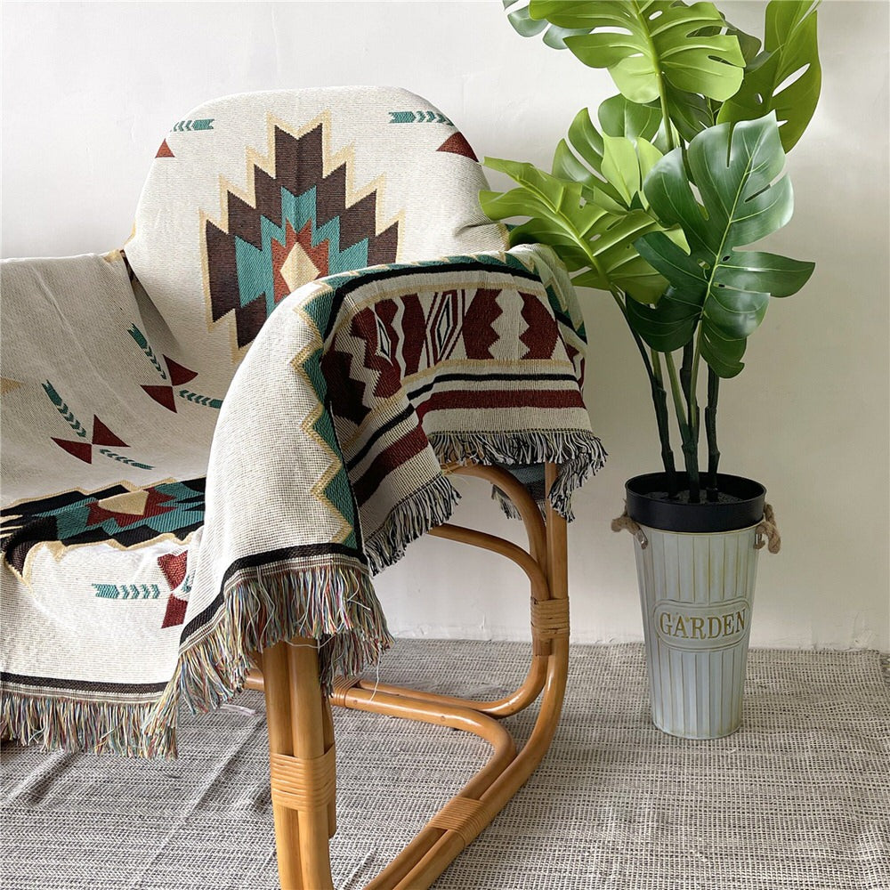 Boho Styl Ręcznie Tkany Koc