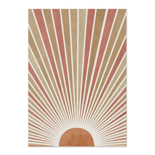 Plakaty na płótnie boho słońce i księżyc