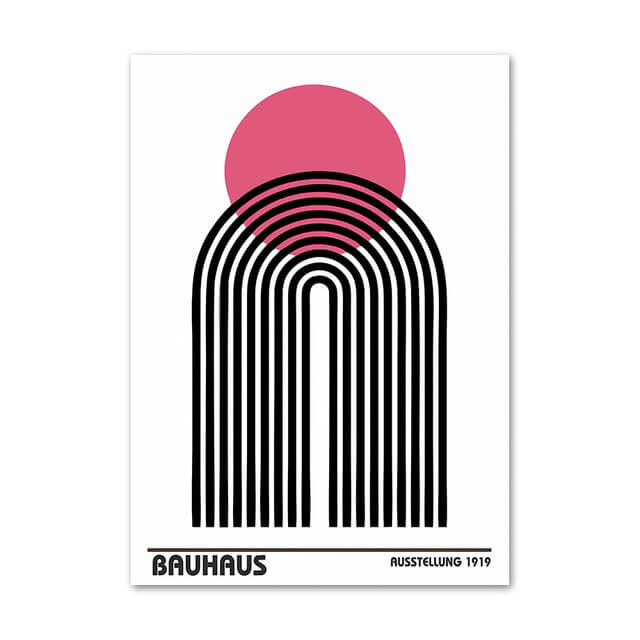 Jasnoróżowa plakaty na płótnie z kolażem sztuki