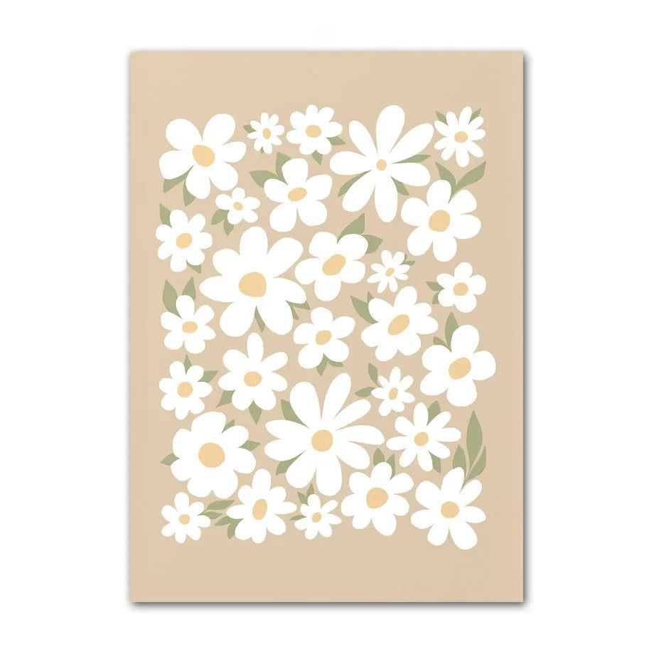 Minimalistyczne plakaty z jasnobrązowego płótna