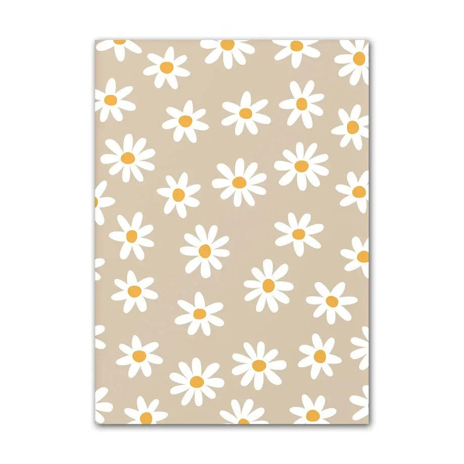 Minimalistyczne plakaty z jasnobrązowego płótna