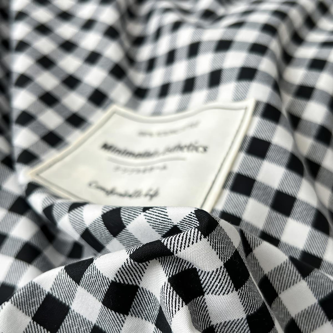 Klasyczny czarny zestaw pościeli w szkocką kratę