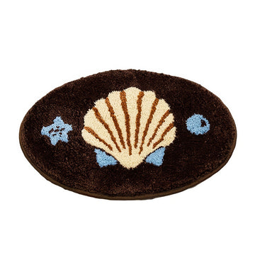 Dywanik z muszlą morska dla dziewczyny kokosowej