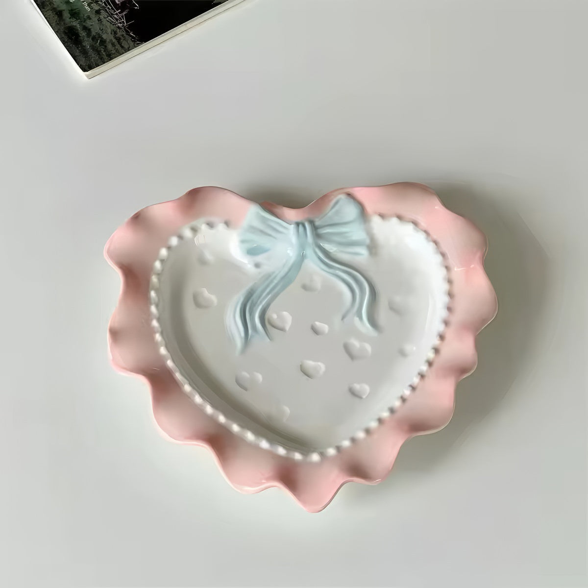 Porcelanka pastelowa Coquette w kształcie serca