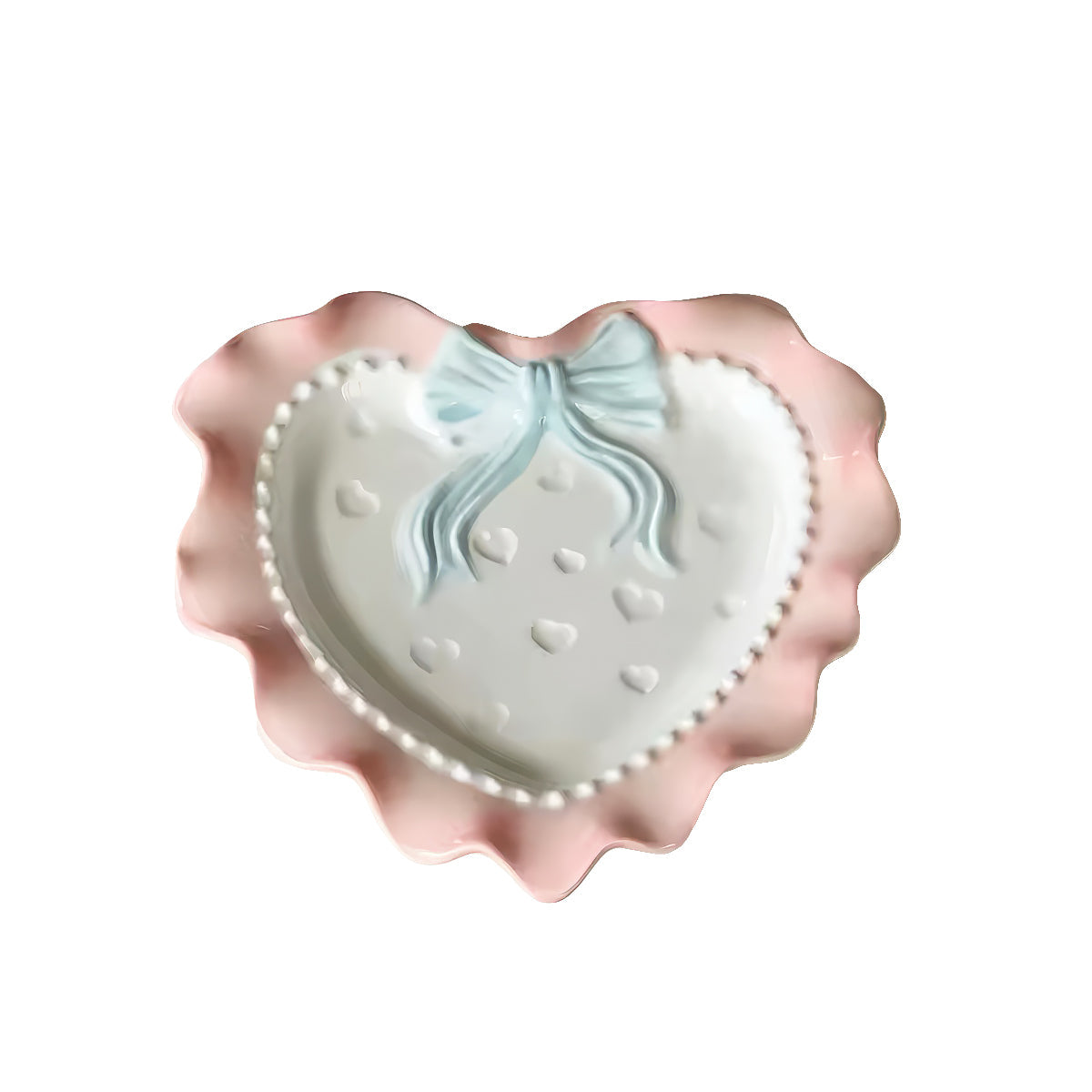 Porcelanka pastelowa Coquette w kształcie serca