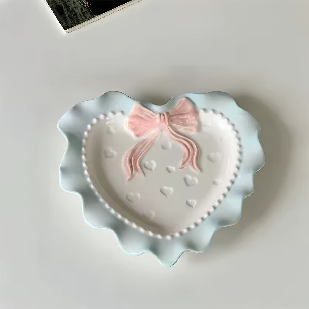 Porcelanka pastelowa Coquette w kształcie serca