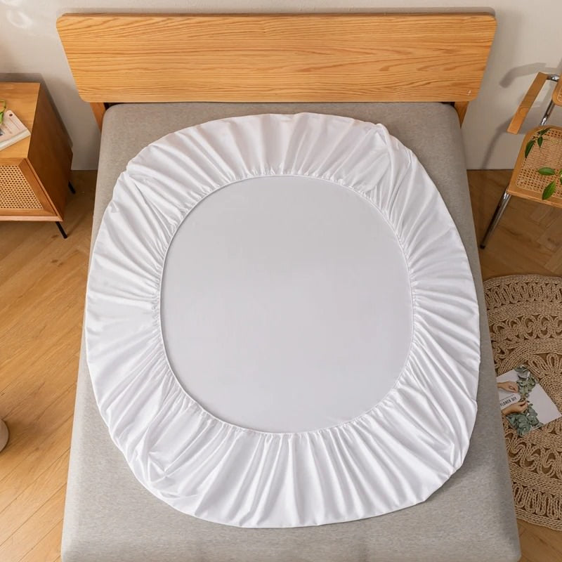 Jednokolorowy prosty bawełniany dopasowany prześcieradło