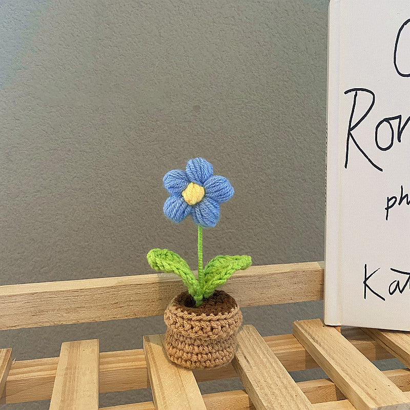 Makramowe mini kwiaty w doniczce