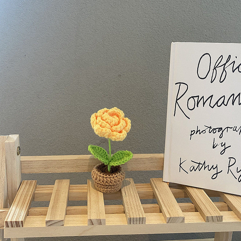 Makramowe mini kwiaty w doniczce