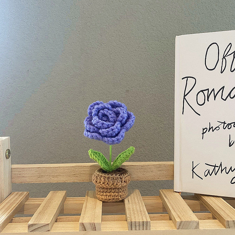 Makramowe mini kwiaty w doniczce